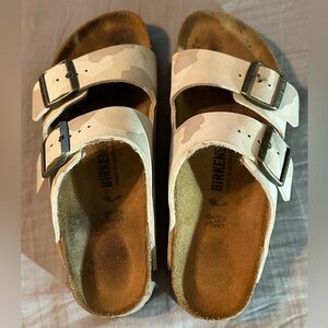 Birkenstock camo two strap sandals